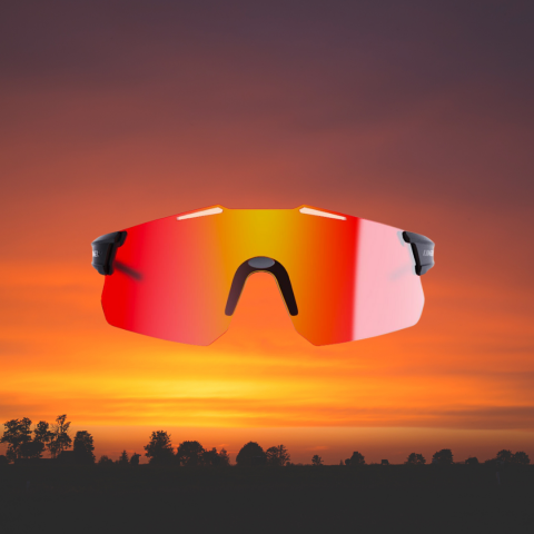 Limar Theros Bisiklet Gözlüğü Matt Black Red