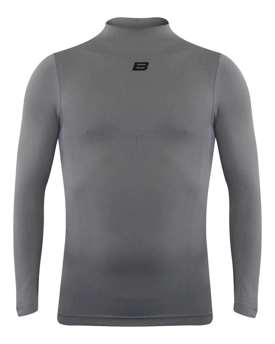 High Collar Seamless LS Baselayer - Grey | İçlik